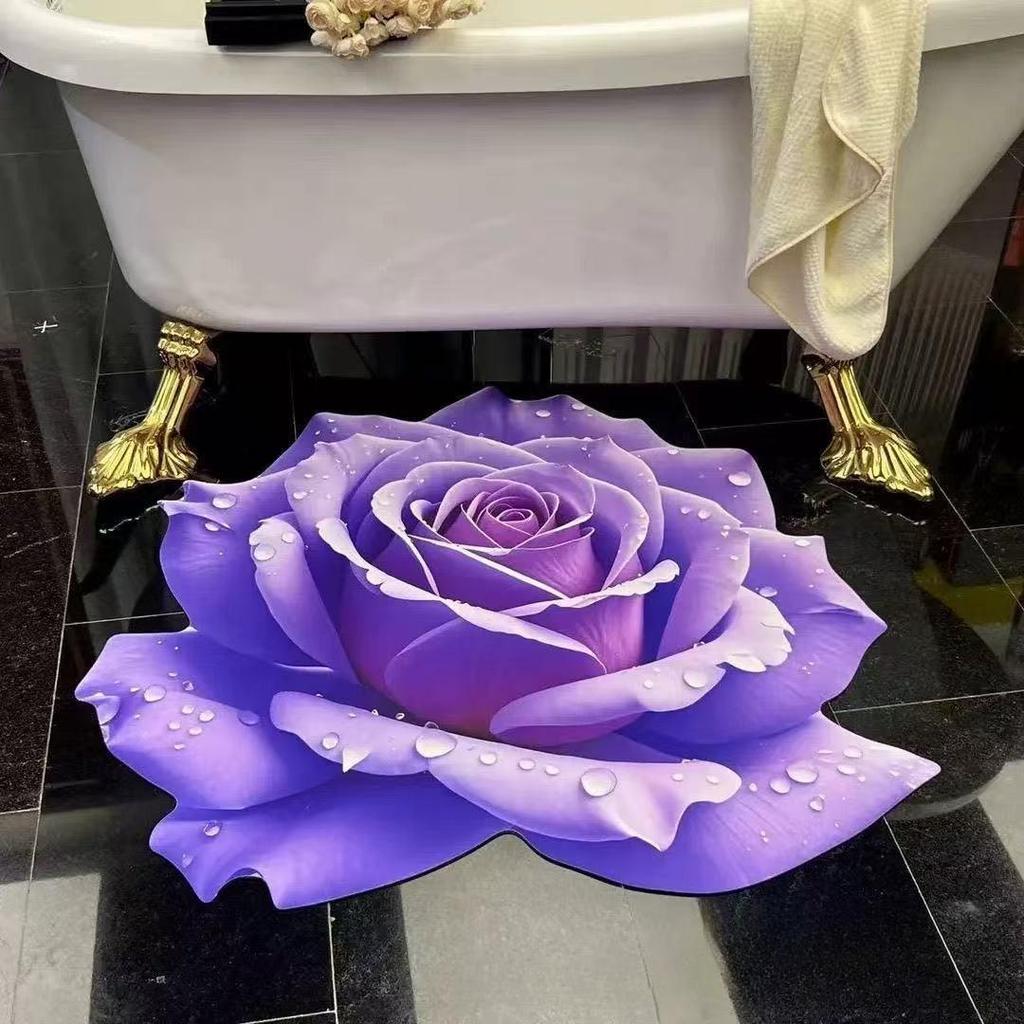 Высококачественный Цветочный Напольный Коврик, Нескользящий и Впитывающий Влагу Коврик для Дивана в Гостиной, Бытовой Коврик для Ванной Комнаты и Кухни