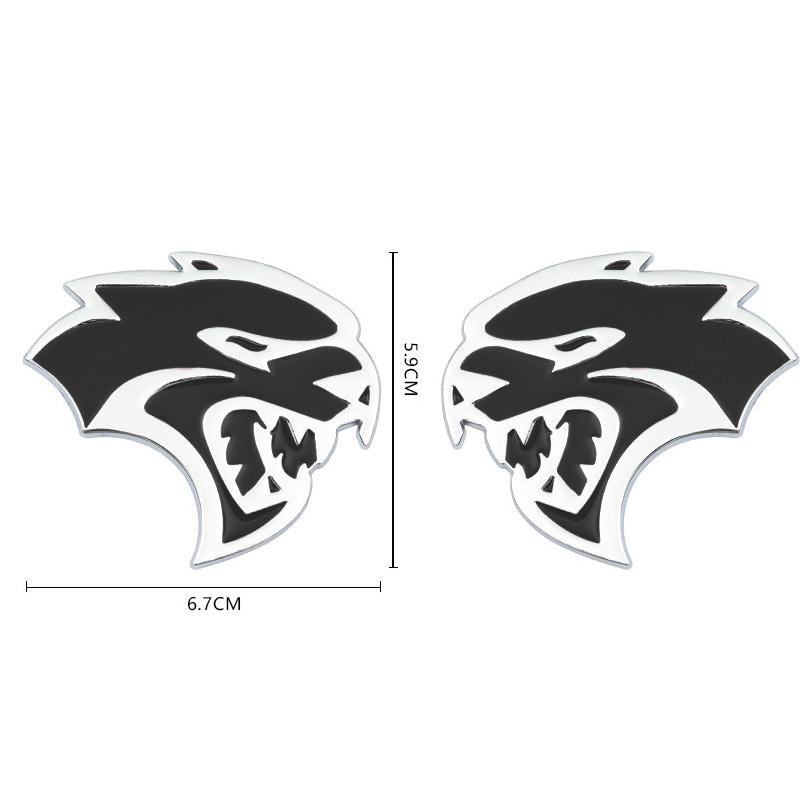 Leopard Head Badge Sticker Front Grill Side Fender Rear Trunk Emblem Decal Cars Accessories