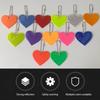12 шт. разноцветный защитный отражатель подвеска Love Heart защитный отражатель детский отражатель подвеска для