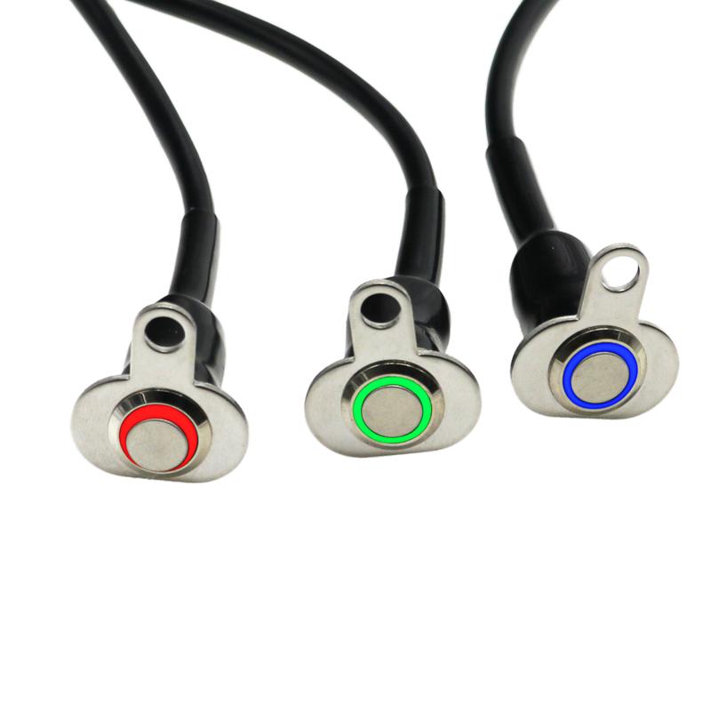 LMoDri 3 цвета, переключатель включения-выключения мотоцикла на руле, регулируемое крепление, водонепроницаемые переключатели, кнопка 12 В, фара