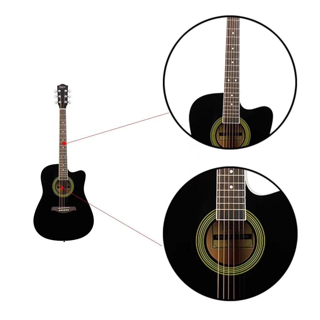 41-дюймовая акустическая гитара из липы с вырезом на грифе, 6-струнная гавайская гитара для начинающих