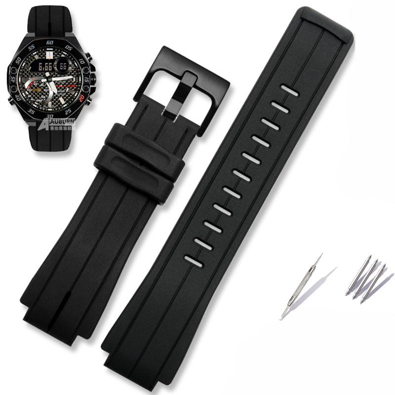 Модифицированный силиконовый ремешок для часов, замена для Casio EDIFICE 20th Anniversary Honda 5618 ECB-10HR-1APR, спортивный водонепроницаемый ремешок