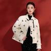 Women's Plus Size Chinese Style Embroidered Quilted Jacket