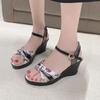 Fashion Wedges Heel Open Toe Women's Sandals Footwear New Breathable Fashion Designer Casual Comfort Shoe 2025 Luxury Pvc Ladies Shoes