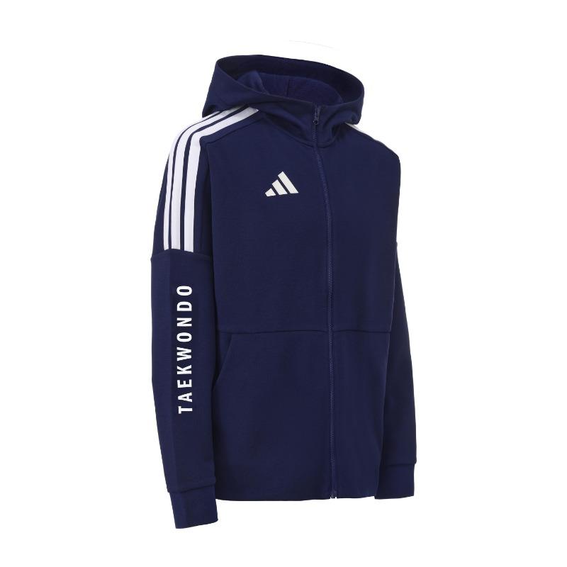 adidas Серия Тхэквондо Куртка Повседневная Универсальная Ретро Классическая в Полоску Спортивный Стиль Куртка с Капюшоном Куртка Унисекс Темно-Серая CLTR02JTK-DBW