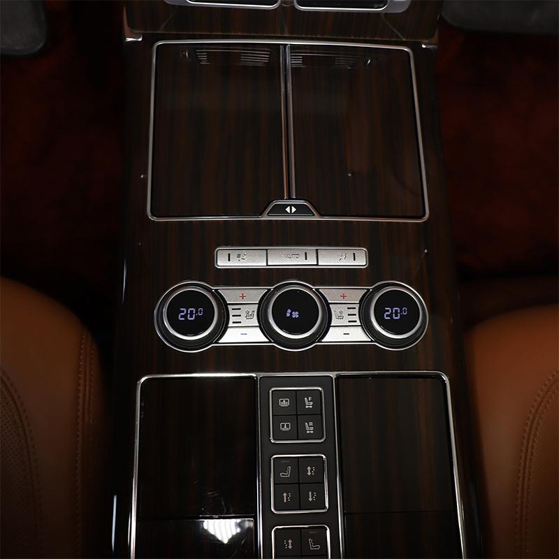 Для Land Rover Range Rover Vogue L405 2013-17 Алюминиевый сплав Черный Наклейка-отделка кнопки заднего кондиционера автомобиля Автоаксессуары