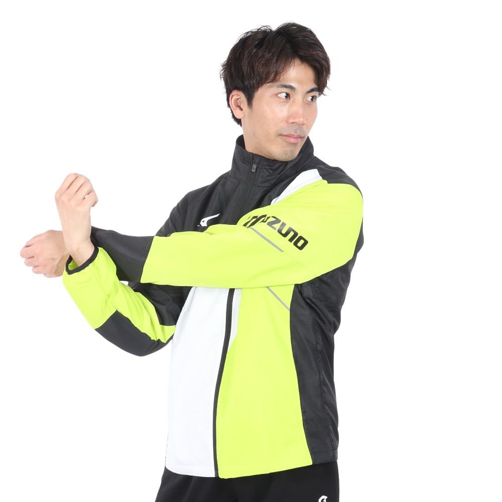Куртка Tennis Wear Active Warmer с водоотталкивающим эффектом и сохранением тепла 62MEA502 Black x Lime Green S [Mizuno]