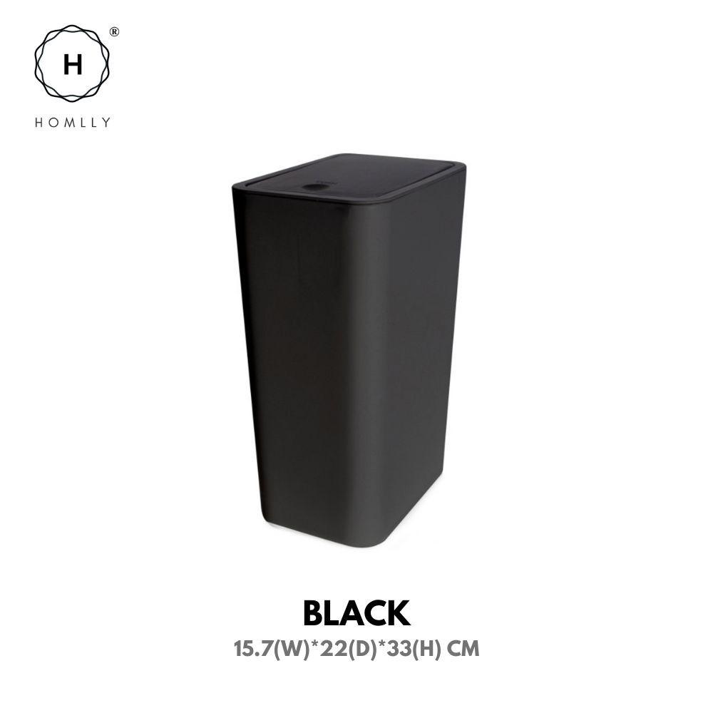 HOMLLY Slim Garbage Rubbish Trash Bin with Pop-Up Lid (3 Colors)