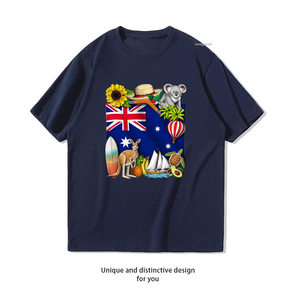 Australia Classic TShirt Women Unisex Casual Cotton Graphic T Shirts Creative Streetwear Classic Aesthetic Shortsleev