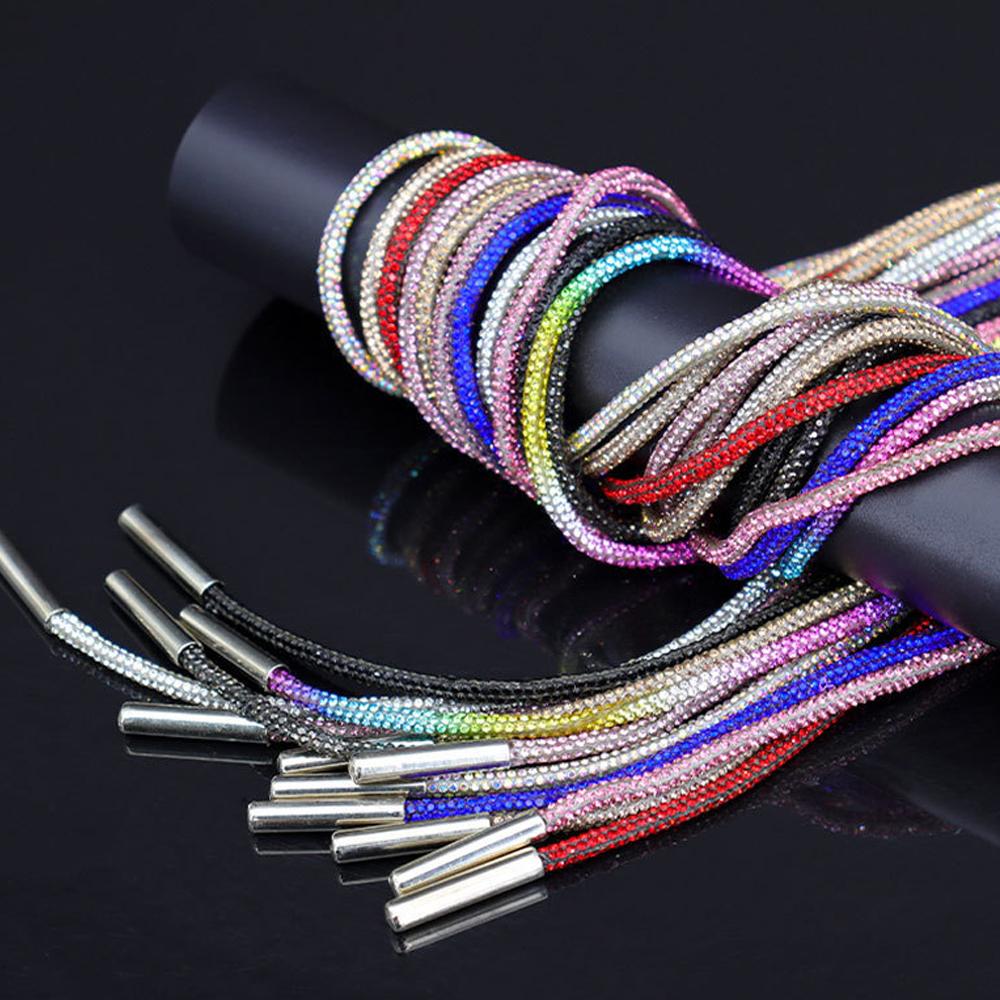 1Pair Rhinestone Shoe Laces, Sparkle Rhinestone Glitter Shoelaces,Bling Diamond Shoe Laces for Sneakers Boots Hoodie Drawstring