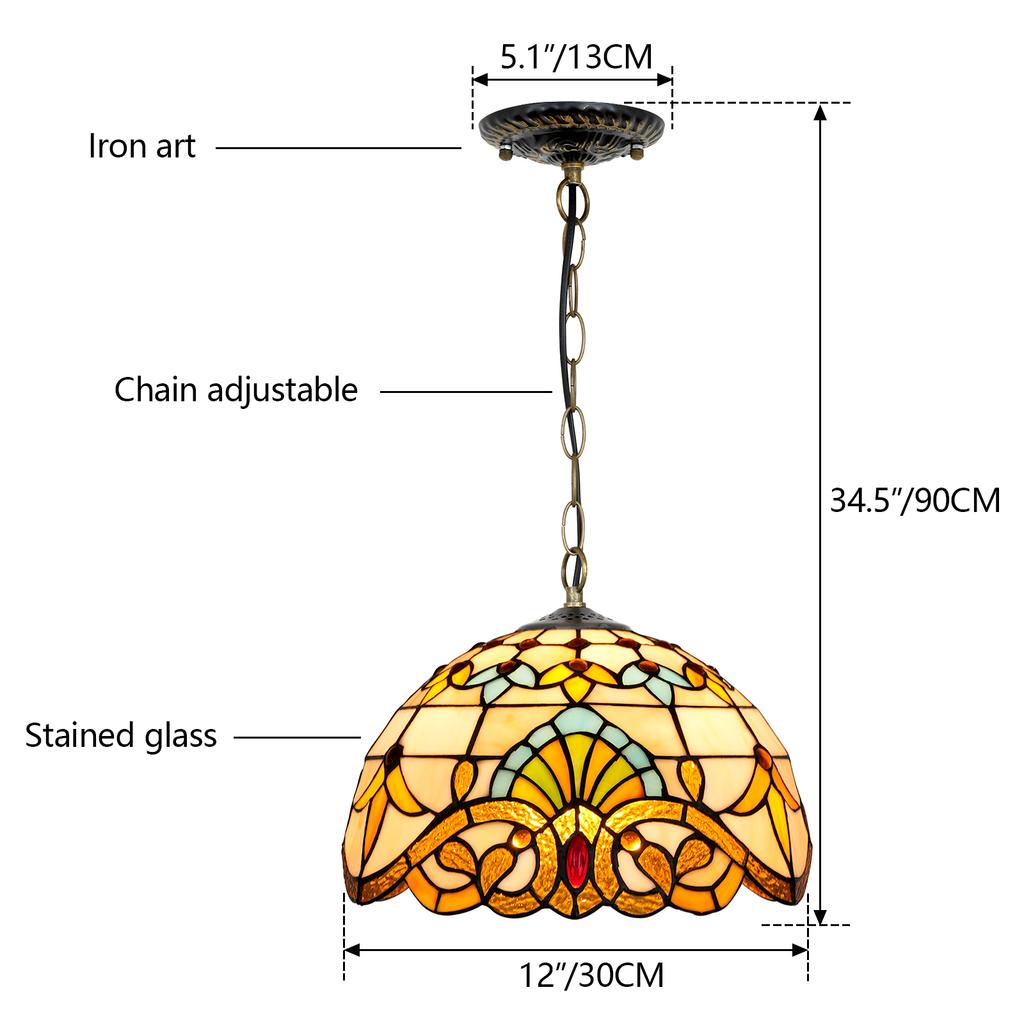 Винтажные подвесные светильники Средиземноморский барокко витражная подвесная лампа светодиодные кухонные осветительные приборы домашний лофт декор