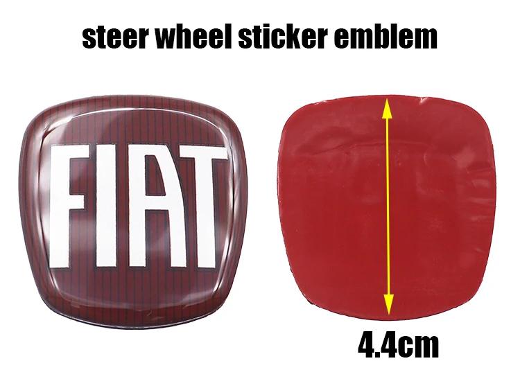 1pcs 3D 44mm acrylic steer wheel emblem Sticker Car Steering Wheel Sticker Car Interior Emblem Car Accessories For FIAT Abarth