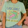 Crocodile State of Mind T-Shirt and kids tshirt, Funny Alligator Graphic Tee, Retro Summer Animal Shirt and kids tshirt, Tropical Vacation Tee