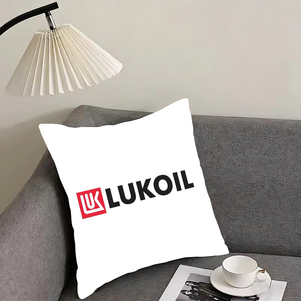 Подушка-чехол Lukoil Двусторонняя Плюшевая наволочка – Для автомобиля, дивана, спальни, идеальна в качестве подарка.
