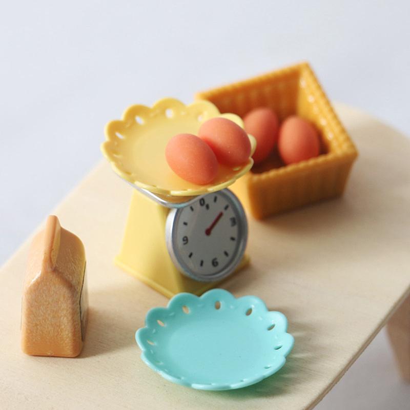 9Pcs/Set 1/12 Dollhouse Miniature Kitchen Scale Egg Doll House Accessories Toy