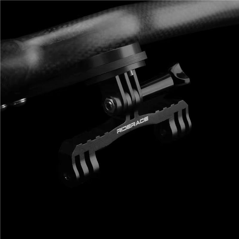 Держатель для велосипедного компьютера RIDERACE, двойной кронштейн для камеры, алюминиевый сплав для велосипеда, адаптер для подставки GoPro Hero 11/10/9/8/7/6/5