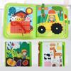Stereoscopic 3D Quiet Activity Book Life Skills Farm Animal Story Busy Book Baby Cloth Book  Girl