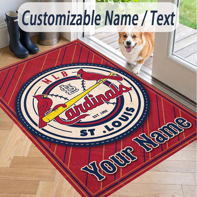 Custom Text Printed Rug St. Louis Cardinals Non Slip Floor Carpet For Home Room Decor
