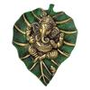 Metal Patta Ganesha Wall Hanging Decorative Religious Showpieces for Home Décor, Living Room, Pooja Room,Temple and House Warming Gift - Green