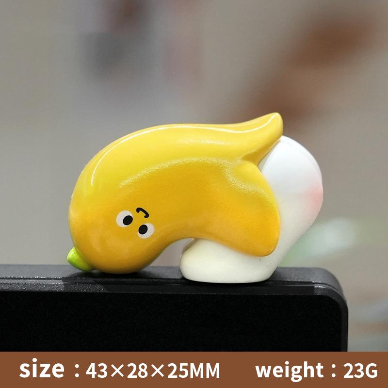Adorable Cute Mini Yellow Chick Figurines Cartoon Design Small Statue for Home Office Desk Coffee Table Decor