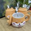 Shiba Inu Ceramic Cup High Appearance Level Large Capacity Coffee Cup with Spoon Cute Girls Children's Office Home