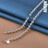 925 Sterling Silver 6mm Smooth Bead Ball Chain Necklace Fashionable Wedding Jewelry