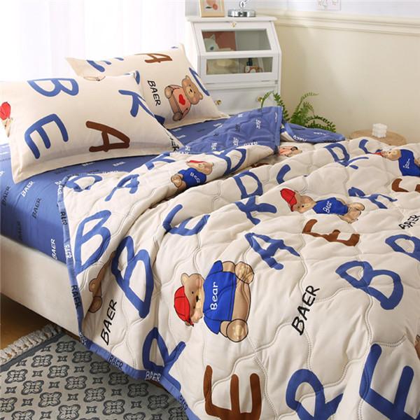 2024 одеяло с принтом, летнее тонкое одеяло, двойные одеяла, приятное для кожи хлопковое тонкое одеяло 80/100/150/180/220 см