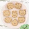 8Pcs/Set Cat Cookie Cutters Plastic 3D Cartoon Pressable Biscuit Mold Cookie Stamp Kitchen Baking Pastry Bakeware Tool
