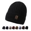Winter Hat Velvet Thick Men's Knitted Hat Warm Hat Outdoor Sleeve Cap Skullies Beanies Ski Slouchy Cap
