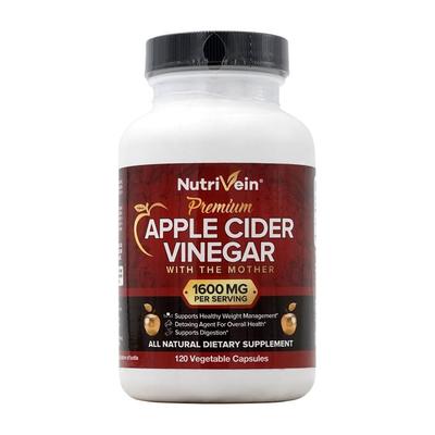 Премиальный яблочный уксус с маткой 1600 мг, 120 вегетарианских капсул