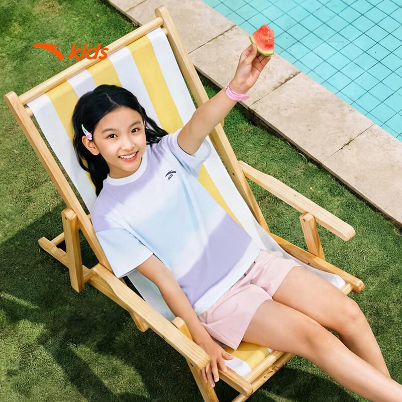 ANTA Kids Unisex Striped Short Sleeve T-Shirt