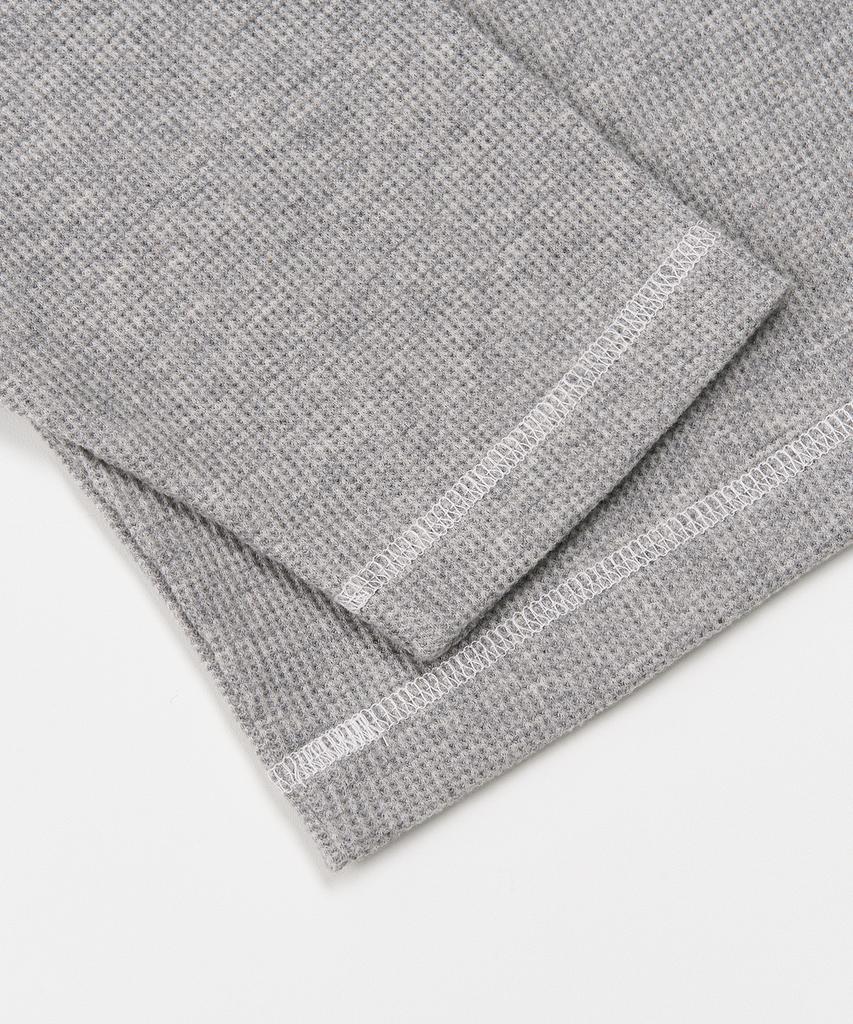 TOFFEE Stitch Waffle Long Sleeve (Grey)