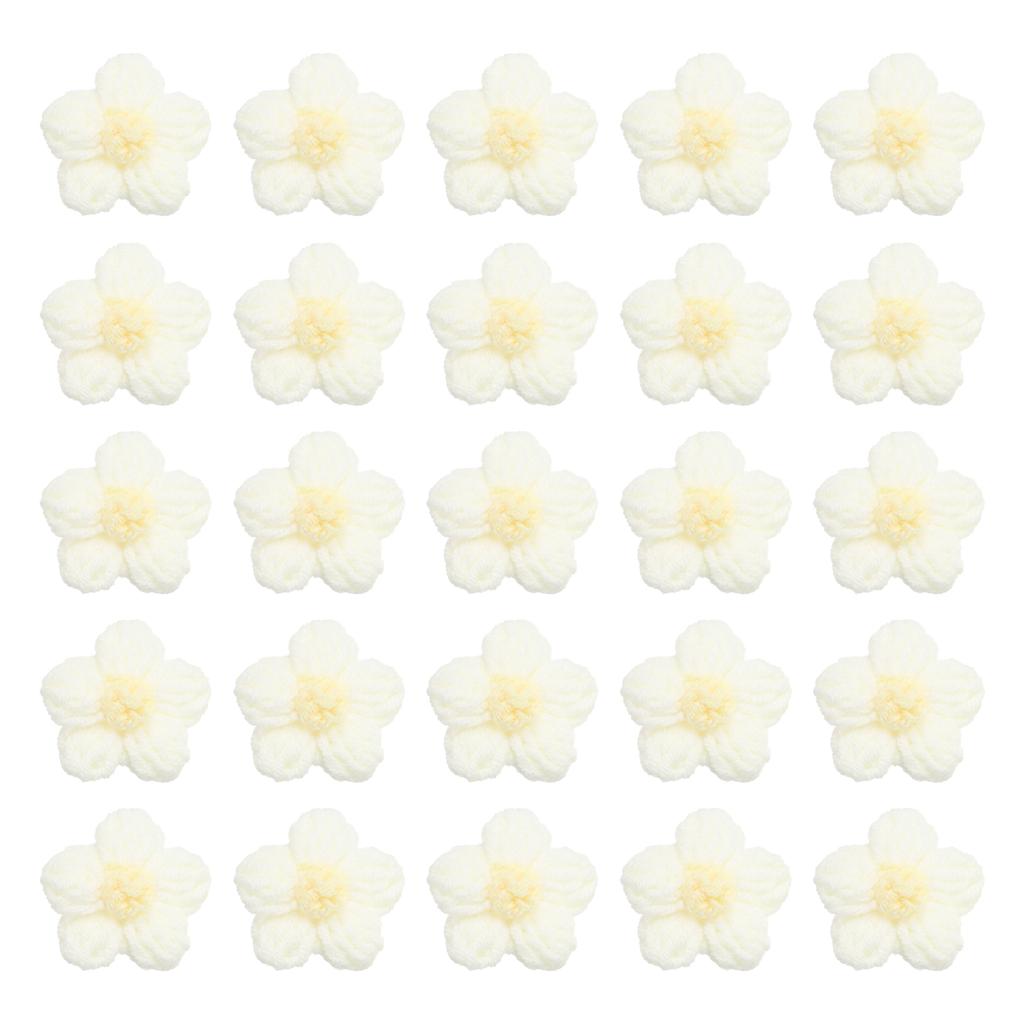 36pcs Crochet Flowers Applique Flowers for Craft Sewing Crochet Flowers Bouquet DIY Hair Clothes Party Craft Christmas Decor