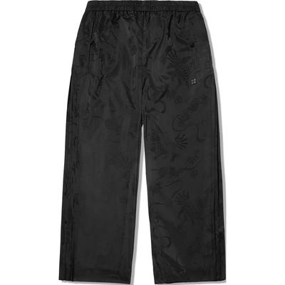 Li Ning Модная спортивная серия Удобные Простые Прямые Свободные Повседневные Брюки Унисекс Низ Черный AKXU677-1