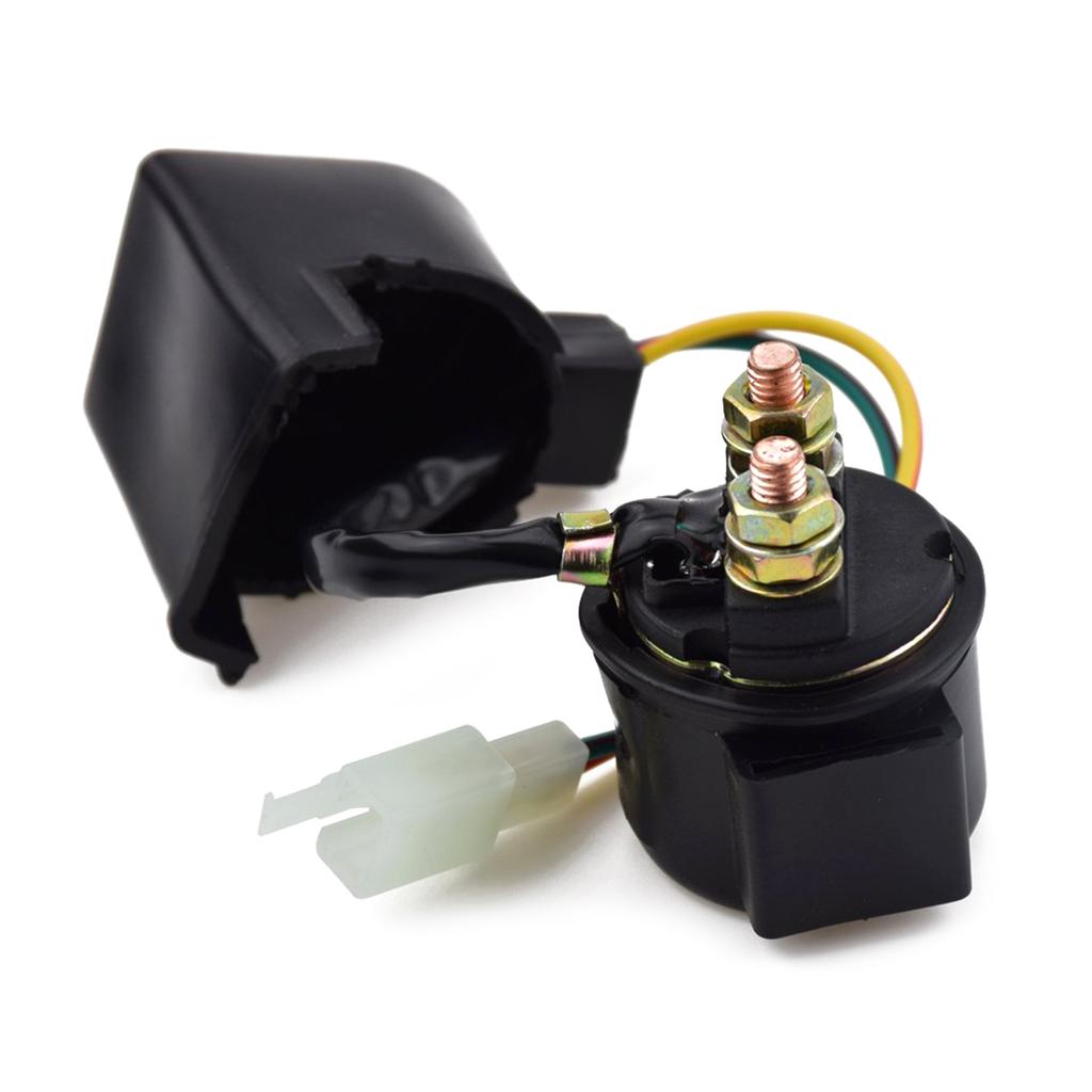 Двигатель GY6 125 куб. см. Реле соленоида стартера подходит для 4-тактных 125 куб. см. квадроциклов, мотоциклов, скутеров, картингов, багги, квадроциклов, 4-колесных мотоциклов