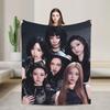 Плед с принтом из бархата для группы Kpop Babymonsters, портативный, супертеплый, для дивана, путешествий, покрывало