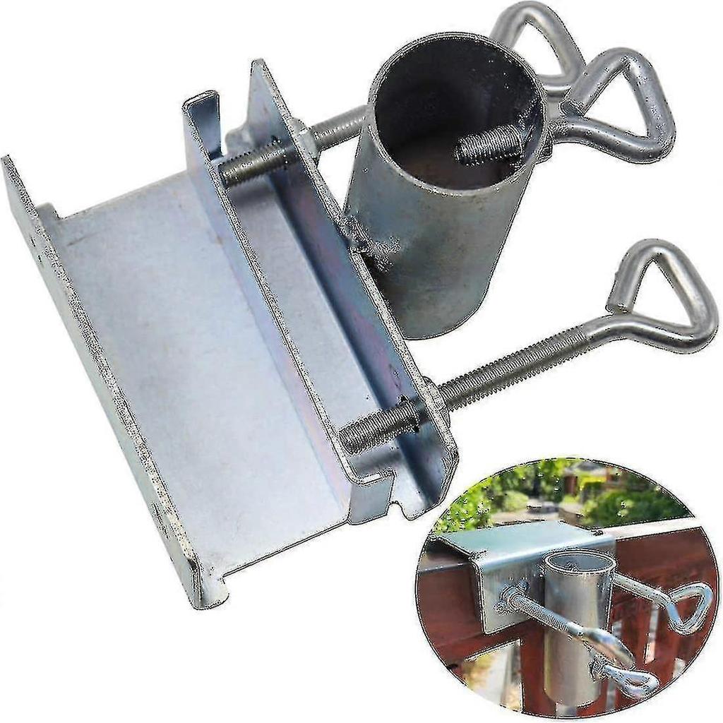 Metal Balcony Parasol Holder Clamp Fence - RIpj