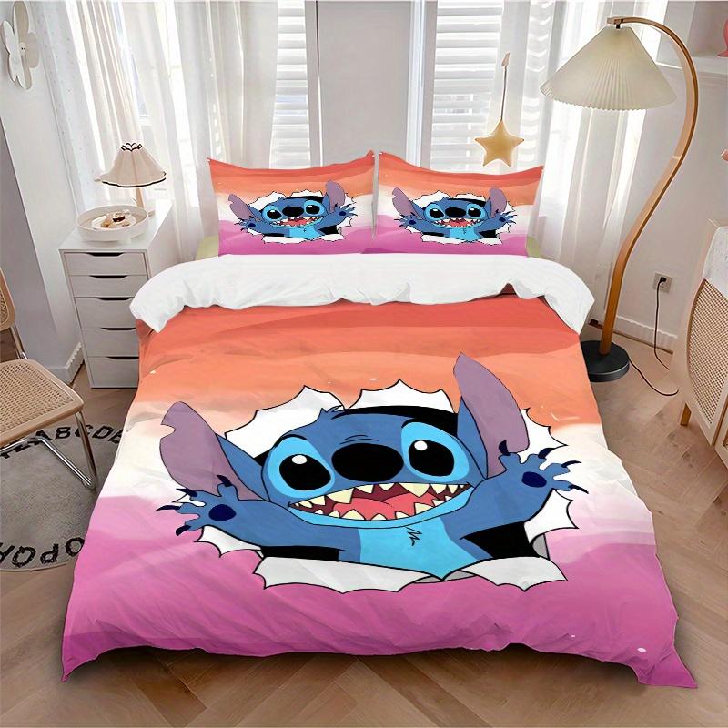 3pcs Stitch Bedding Set, 1 Soft Quilt Cover + 2 Pillowcases, Machine Washable, Suitable for All Seasons, Perfect Gift for Family and Friends