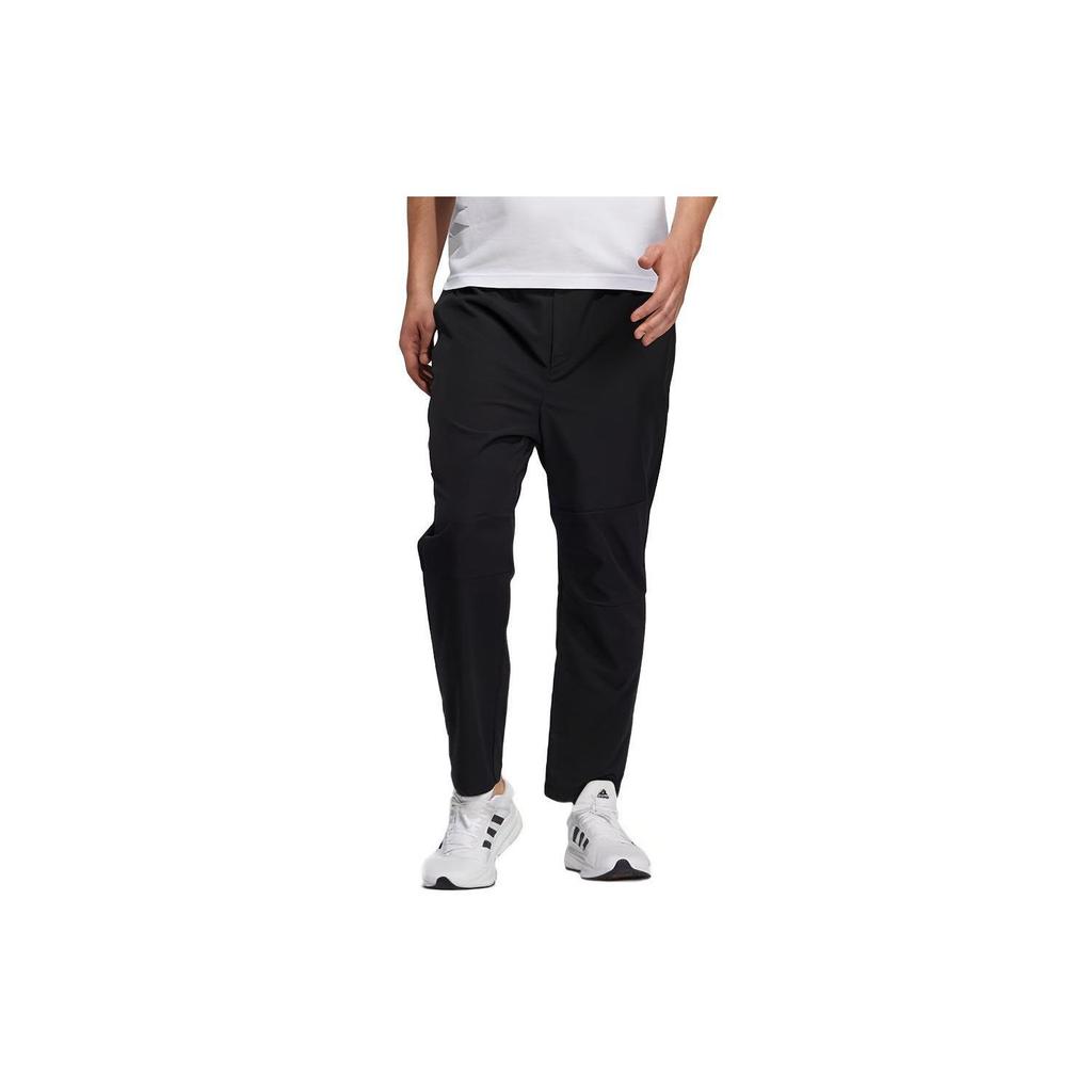 adidas Однотонные тканые спортивные брюки мужские черные H39231