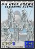 Tori Factory Серия военных миниатюрных фигур 1/48: Современные США. Смоляной набор для очистки самолетов палубным рабочим авианосца ВМС MF-37B