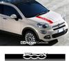 Наклейка на капот автомобиля Sport для Fiat 500X, автомобильная крышка двигателя, полосы, декор кузова, виниловая наклейка, внешние аксессуары