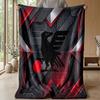 Japan Football Printed Flannel Blanket Skin Friendly Warm Decorative Throw for Indoor Couch Bed Daily Use