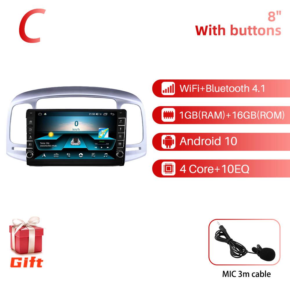 2 Din Автомобильный мультимедийный проигрыватель для Hyundai Accent 2006-2011 Экран Android Радио Стерео GPS Навигация Головное устройство Автомагнитола Carplay