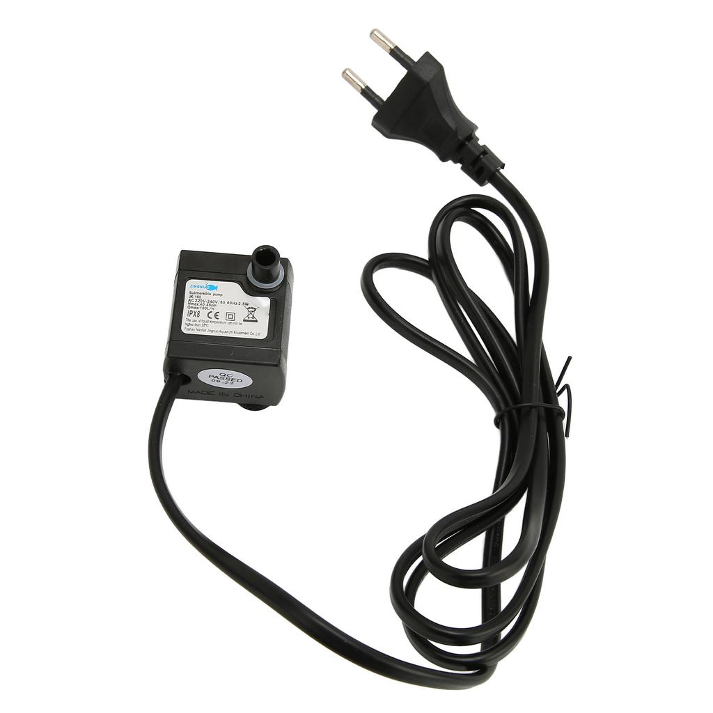  Погружной водяной насос регулируемый тихий IPX8 водонепроницаемый фонтанный насос с присоской для аквариума EU Plug 220‑240 В