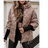 2025 New Fashionable Hooded Loose Long Sleeved Patchwork Cotton Jacket for Women
