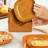 Creative Imitation Wood Plastic Snack Plate Vinegar Dish Home Sushi Breakfast Dried Fruit Snack Tray Bone Spitting Dish