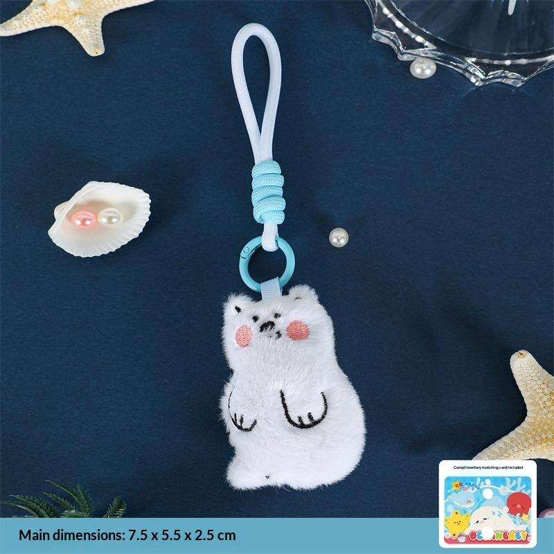 Милая плюшевая кукла-маскот морского животного, мягкие игрушки, брелок-подвеска, ремешок, подвеска на сумку, брелок для рюкзака, подарок для детей