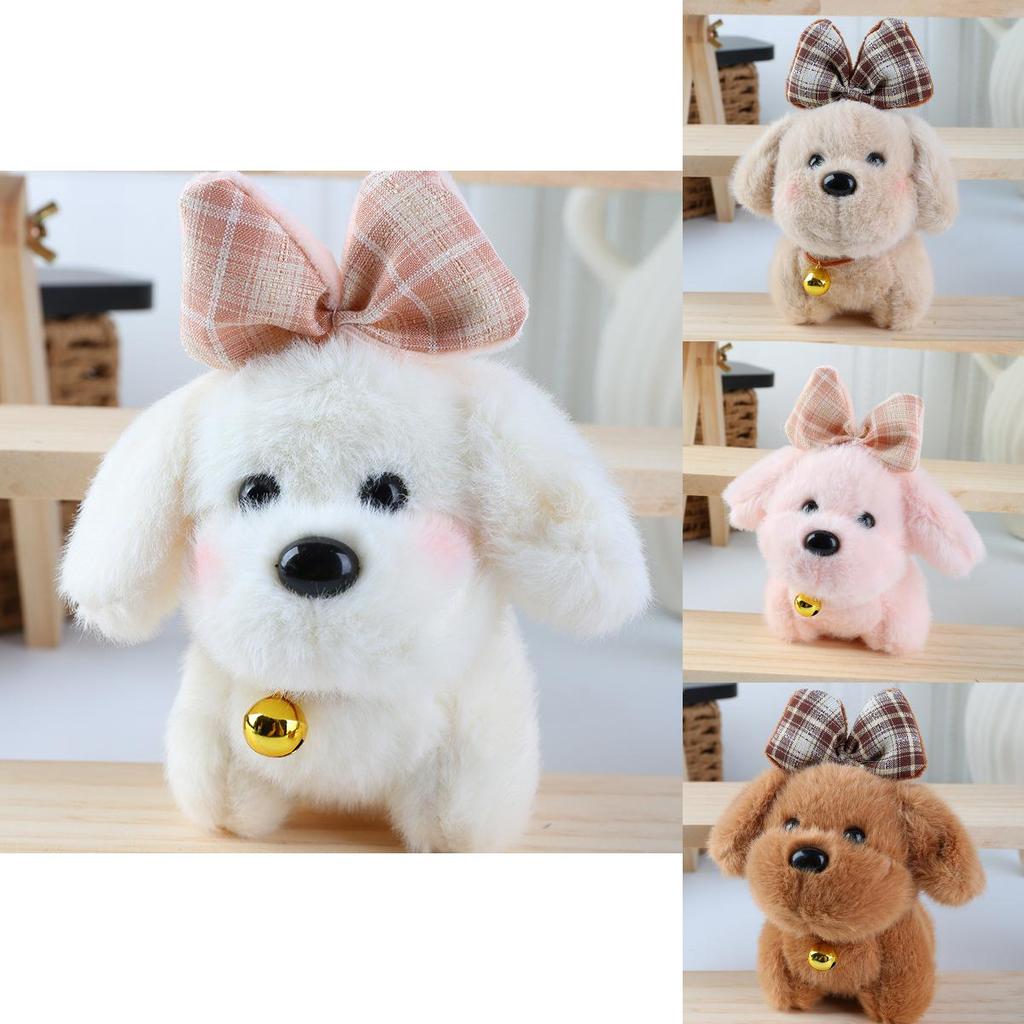 Soft Animal Plush Keyring With Bow Accent For Backpack Charm And Daily Use