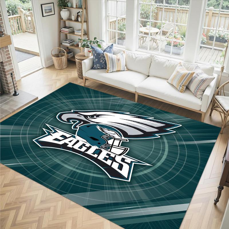 Дизайн Philadelphia Eagles Кристальный Велюровый Ковер Уютный Не?Нескользящий ковер с принтом для спальни, гостиной, прихожей