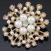 Breastpin Elegant Easy Matching Alloy Flower Faux Pearls Women Brooch Pin for Dating